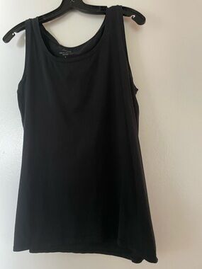Pure Jill Black Pima cotton and spandex  Scoop Neck Tank Top